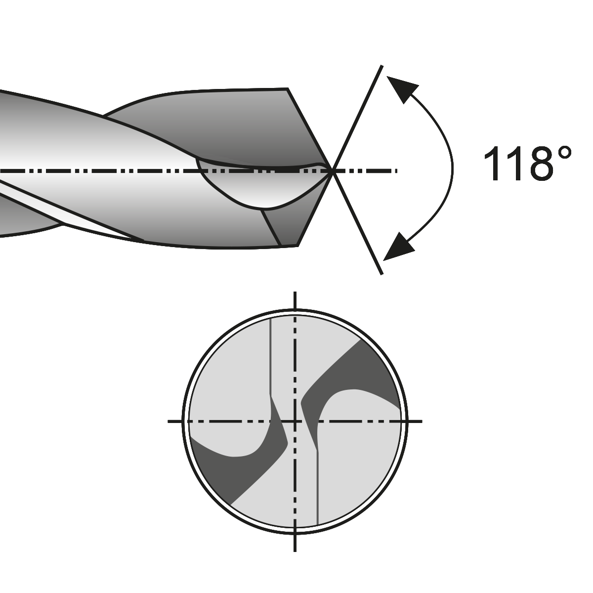 HSS twist drill bit Split Point