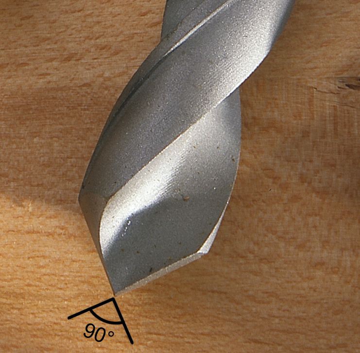 SDS-plus drill bit for timbering 